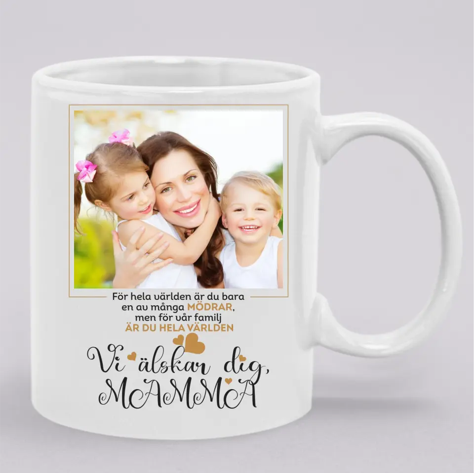 Personlig present till mamma - en mugg med din egen bild