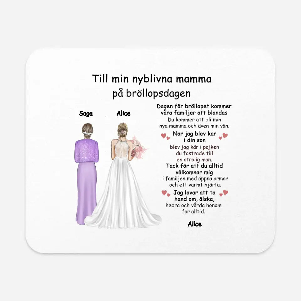 Till min nyblivna mamma på bröllopsdagen