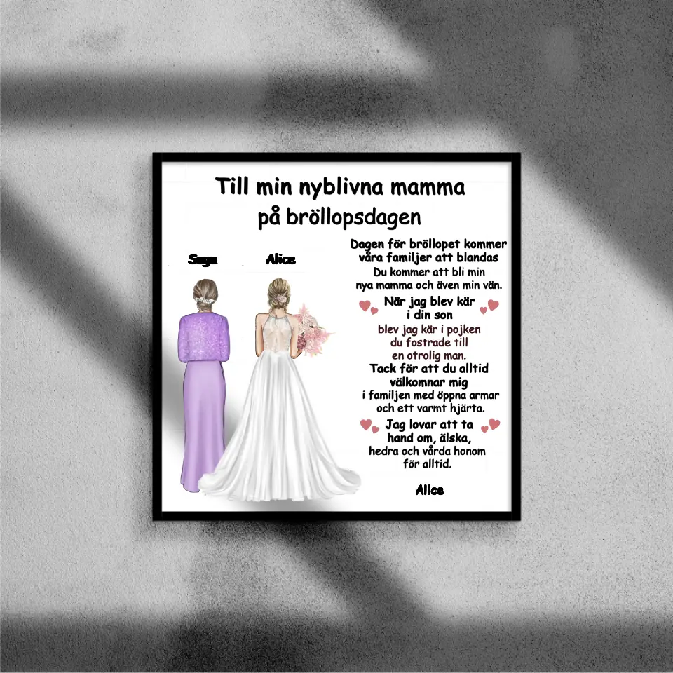 Till min nyblivna mamma på bröllopsdagen