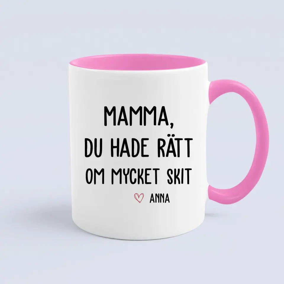 Mamma, du hade rätt om mycket skit