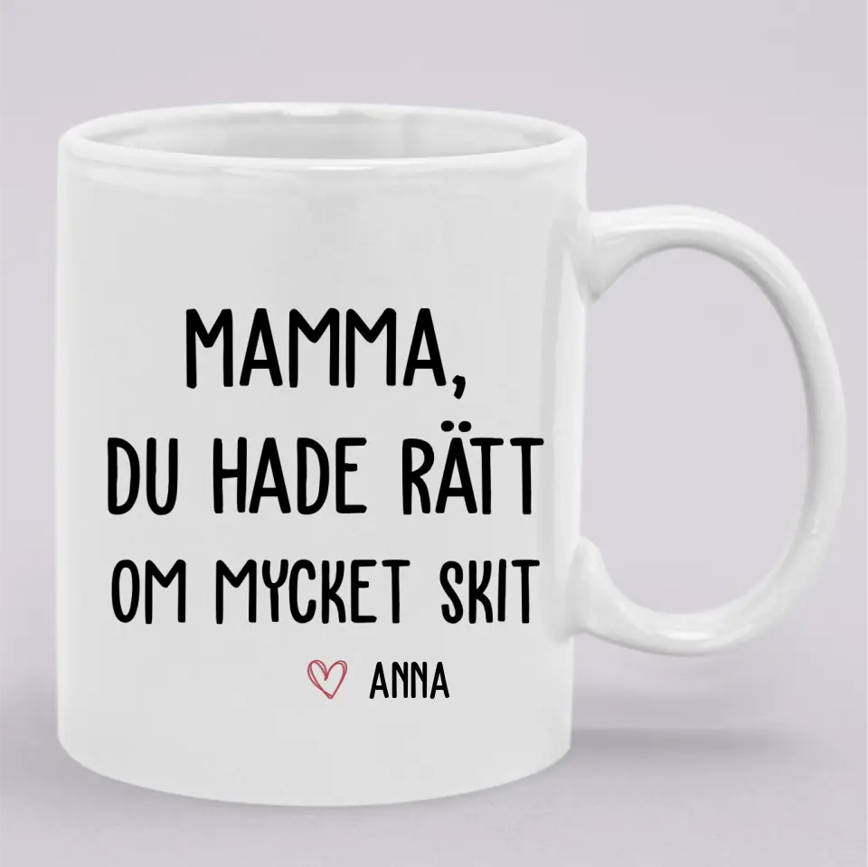 Mamma, du hade rätt om mycket skit