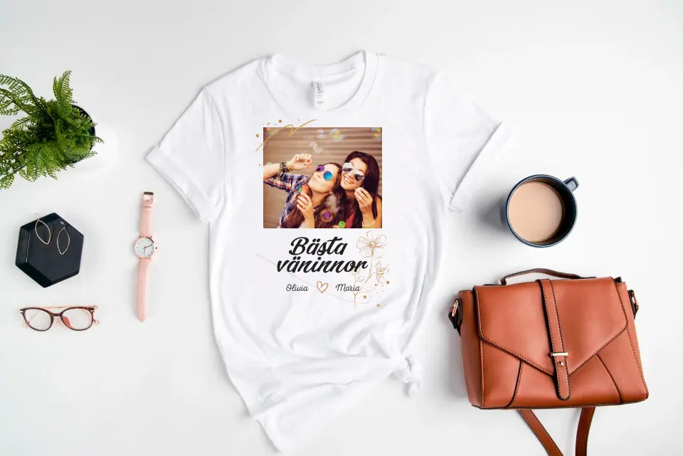 Bästa vänner - T-shirt med eget foto