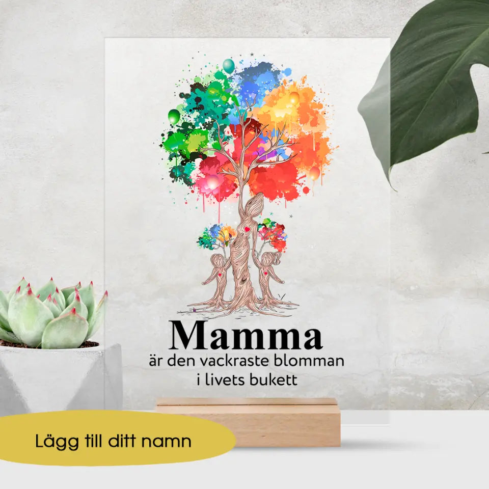 Mamma är den vackraste blomman i livets bukett