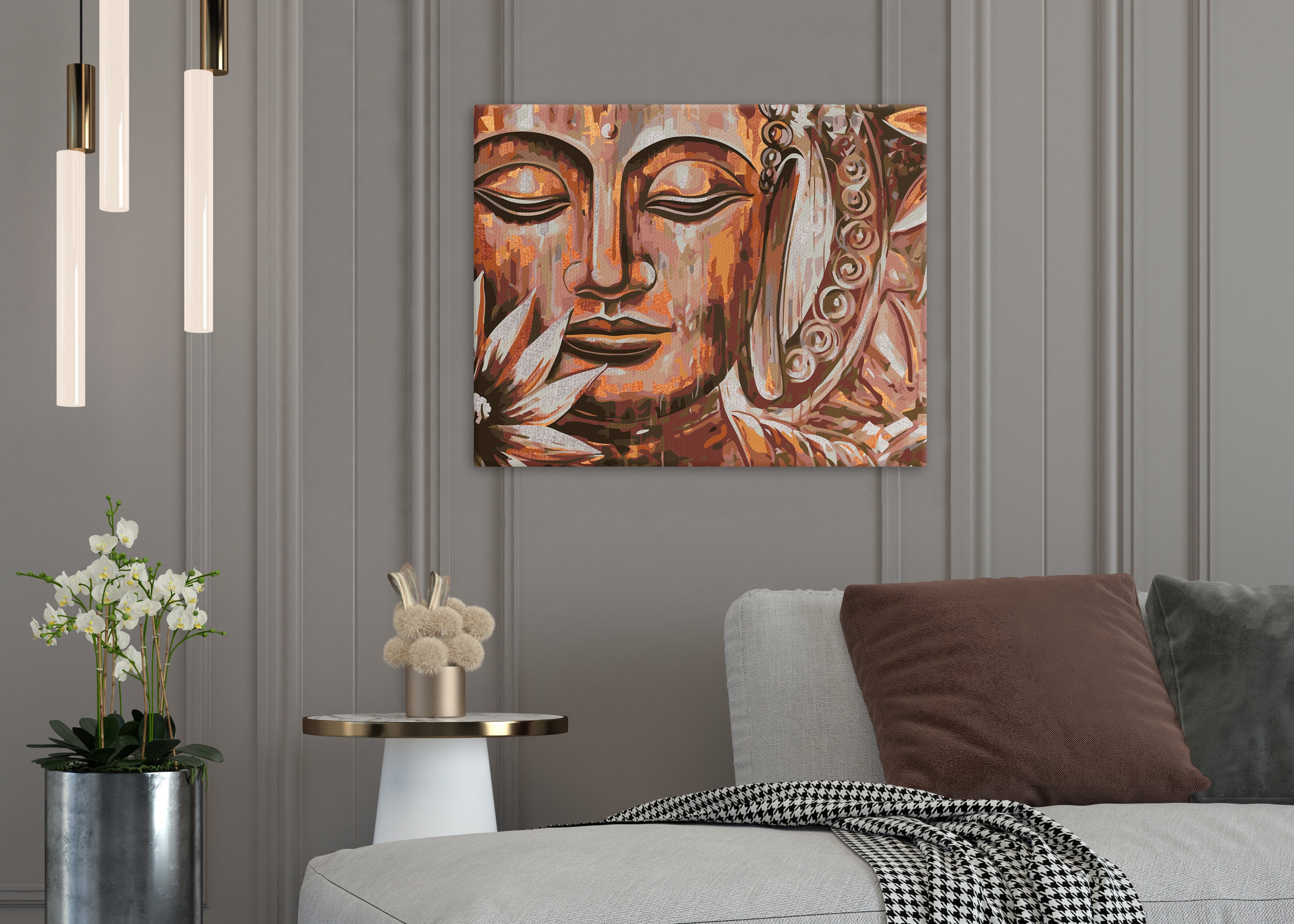 Tavla med Buddha (NK0433-metallic)