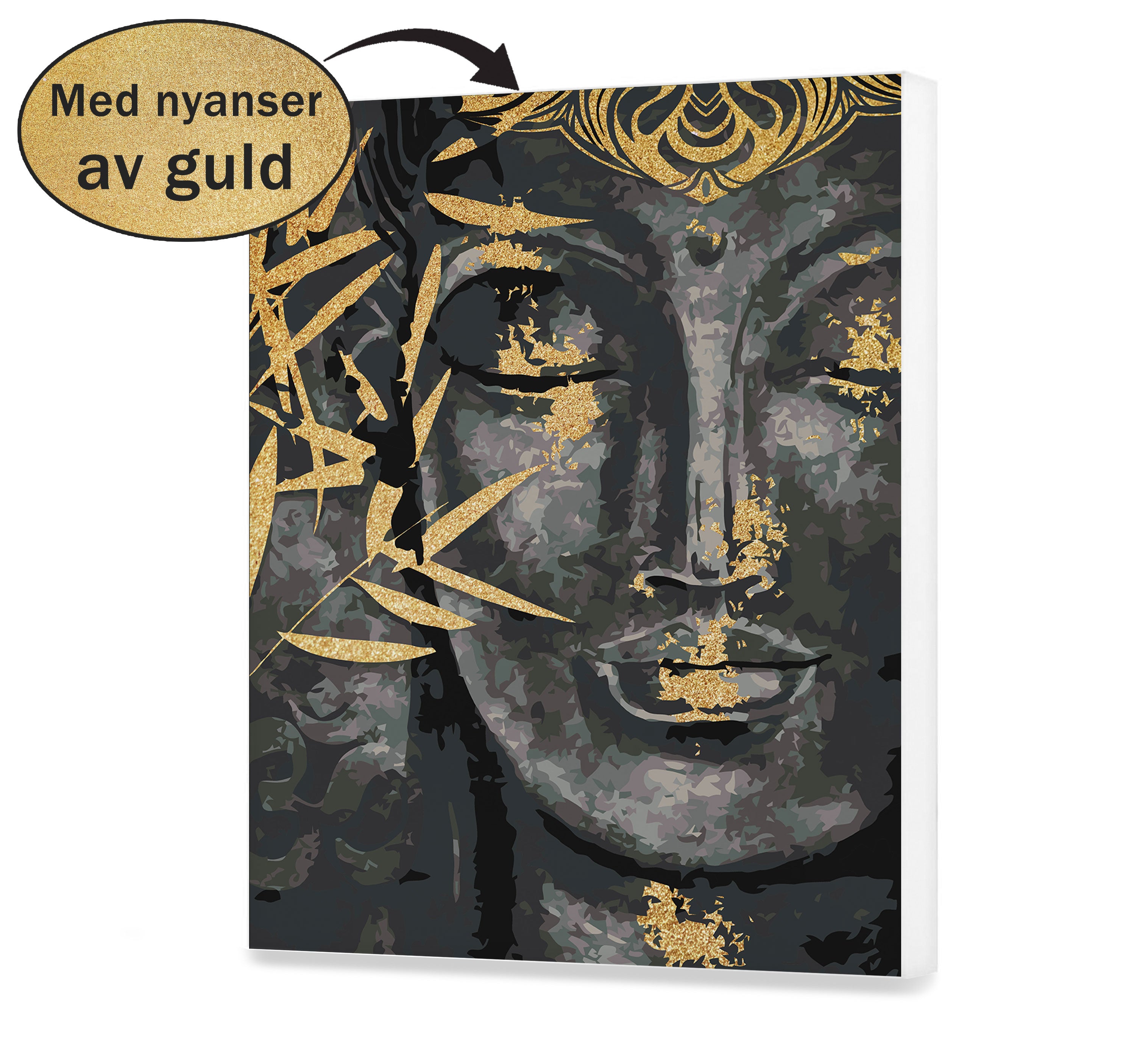 Buddha med guldfärg (NK0415)